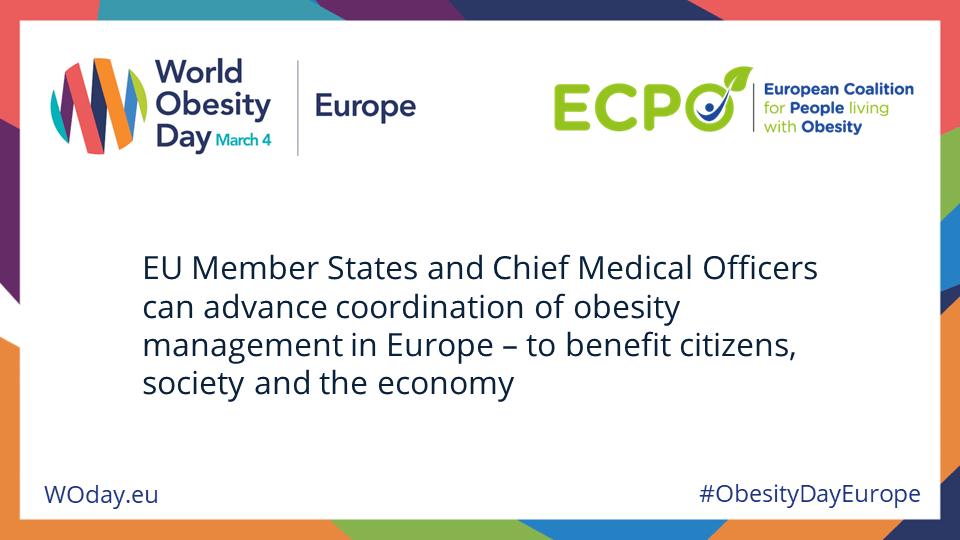 EU Member States and Chief Medical Officers can advance coordination of obesity management in Europe - to benefit citizens, society and the economy