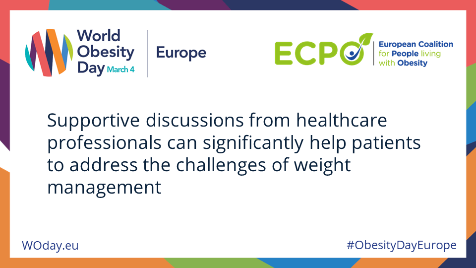 Supportive discussions from healthcare professionals can significantly help patients to address the challenges of weight management