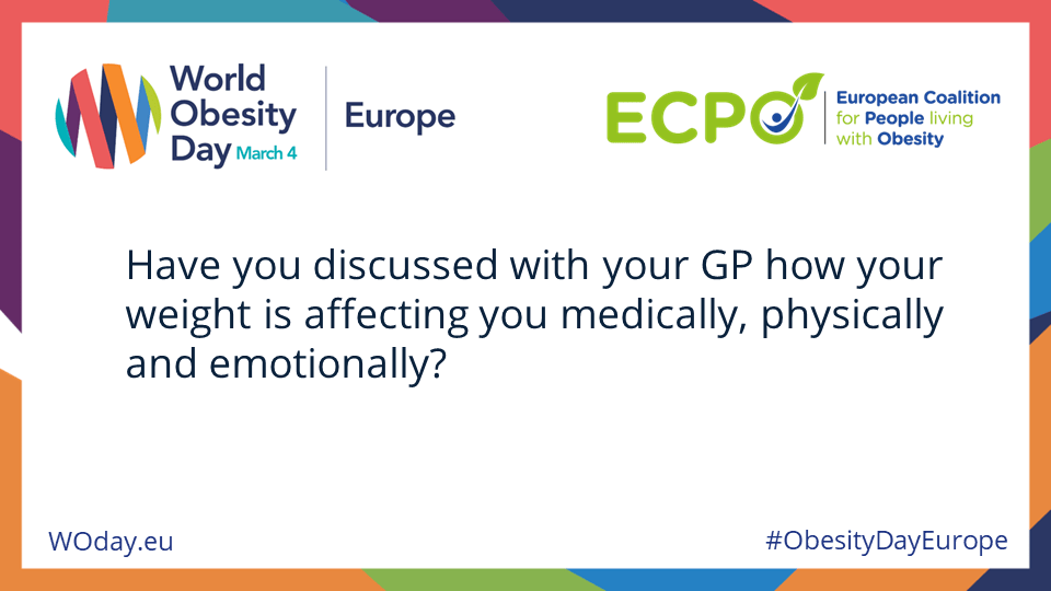 Have you discussed with your GP how your weight is affecting you medically, physically and emotionally?