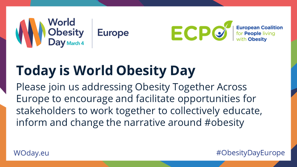 Today is World Obesity Day Please join us addressing Obesity Together Across Europe to encourage and facilitate opportunities for stakeholders to work together to collectively educate, inform and change the narrative around #obesity