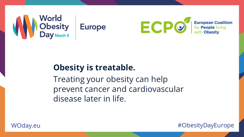 Obesity is treatable. Treating your obesity can help prevent cancer and cardiovascular disease later in life.