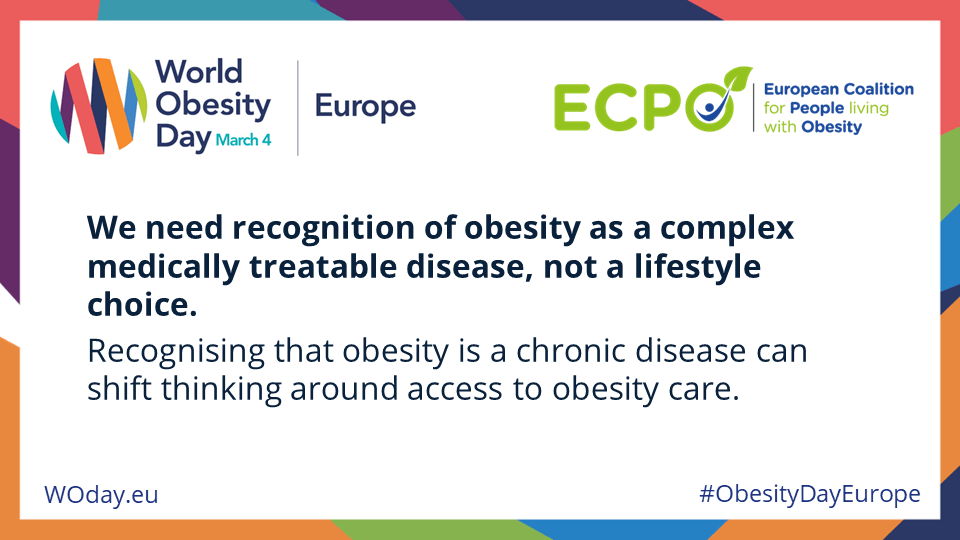 We need recognition of obesity as a complex medically treatable disease, not a lifestyle choice. Recognising that obesity is a chronic disease can shift thinking around access to obesity care.