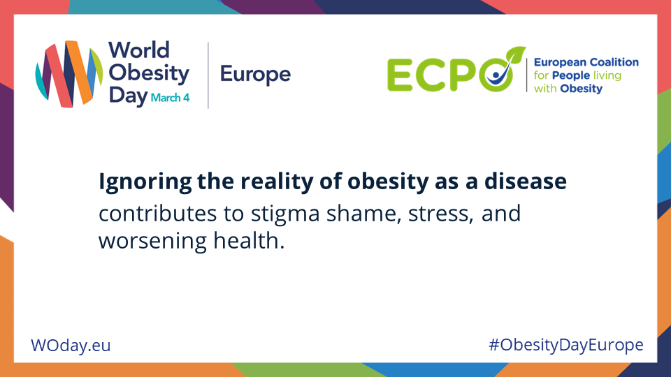 Ignoring the reality of obesity as a disease contributes to stigma shame, stress, and worsening health.