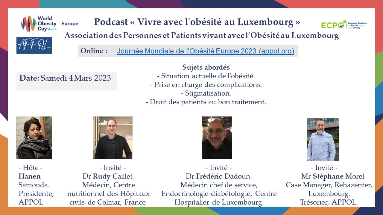 Podcast « Vivre avec l'obésité au Luxembourg»