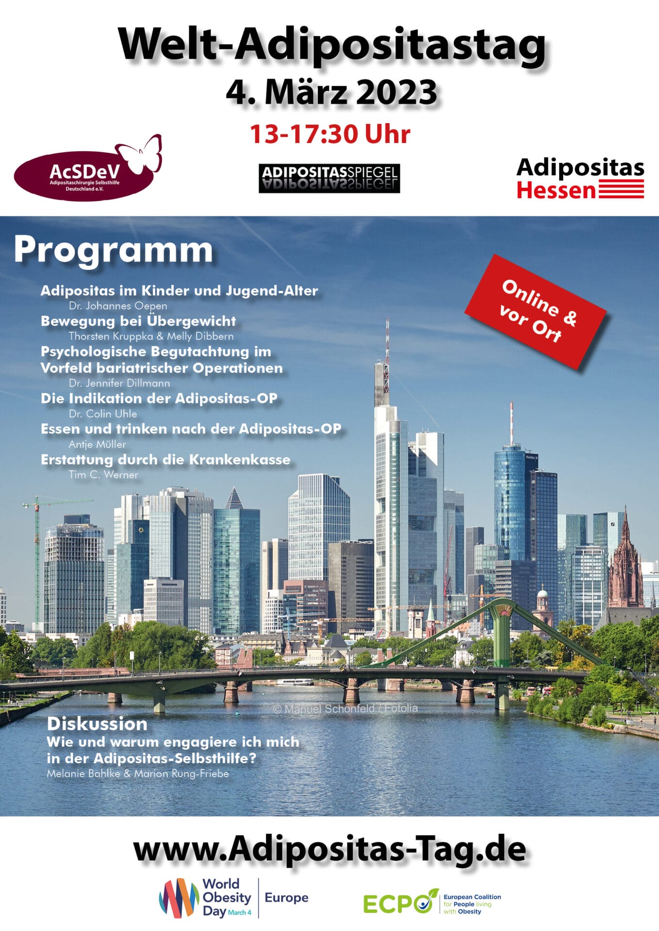 Welt-Adipositastag<br />
4. März 2023<br />
13-17:30 Uhr