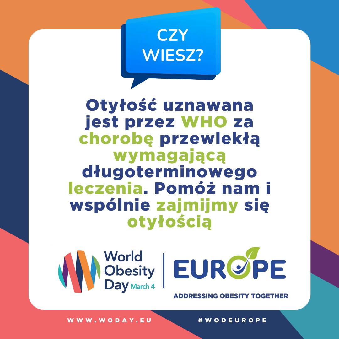 Otytosc uznawana jest przez WHO za chorobe przewlekta wymagajaca dugoterminowego leczenia. Pomóz nam i wspólnie zajmijmy sie otytoscia