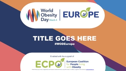 The logo for the world obesity day.