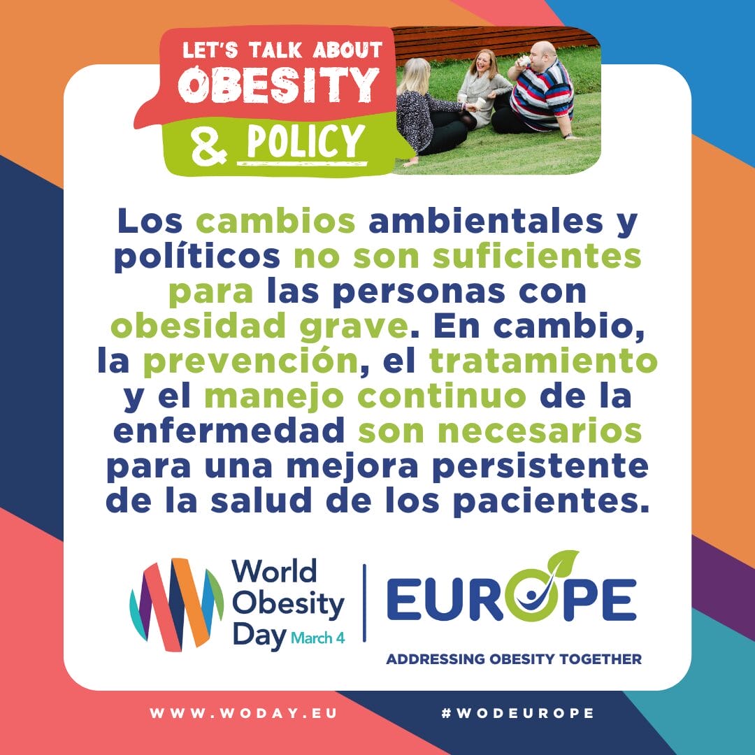 Los cambios ambientales y políticos no son suficientes para las personas con obesidad grave. En cambio, la prevención, el tratamiento y el manejo continuo de la enfermedad son necesarios para una mejora persistente de la salud de los pacientes.