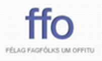 Logo with the initials "ffo" in blue, followed by the text "FÉLAG FAGFÓLKS UM OFFITU" underneath.